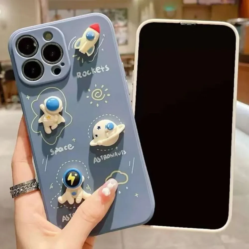 3for$20 NEW Cartoon Astronaut Decor Space Phone Case iPhone 15 pro max …